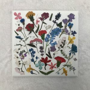 Floral block 6 x 6 inch